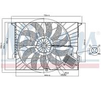 Ventola radiatore Ventola singola 85818 NISSENS per MERCEDES-BENZ CLK Cabriolet