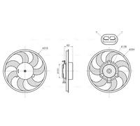 Ventola radiatore Ventola singola MS7782 AVA QUALITY COOLING per MERCEDES-BENZ
