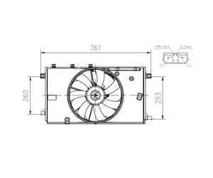 Ventola Raffreddamento Del Motore Adatto A per Toyota C-Hr NGX1 NGX5 _ZYX1_