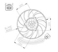 Ventola Raffreddamento Del Motore Adatto A per VW Transporter V. Bus 7HB 7HJ 7EB