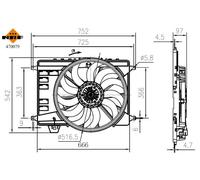 Ventola Raffreddamento Del Motore per Land Rover Discovery Sport 2.0 D 4x4 Range