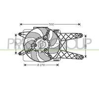Ventola Raffreddamento Del Motore Plastica Radiatore Adatto A per Fiat / 600 1.1