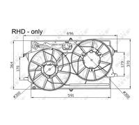 Ventola Raffreddamento Del Motore Radiatore per Ford Focus, Familiare 1.6 16V