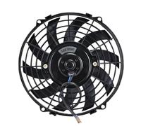 Ventola Raffreddamento Motore 7 9 10 12 13 14 pollici universale 12V 80W sottile reversibile nero lame radiatore di raffreddamento elettrico kit di montaggio ventola automatica(10 inch)