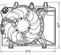 Ventola, raffreddamento motore DENSO DER09312 per FIAT 500 C (312_) 1 2020-