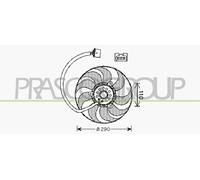 Ventola, Raffreddamento motore Dx per AUDI SKODA VW A3 BORA FABIA FOX GOLF GOLF
