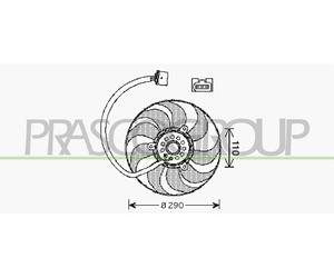 Ventola, Raffreddamento motore Dx per AUDI SKODA VW A3 BORA FABIA FOX GOLF GOLF