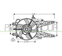Ventola, Raffreddamento motore FT133F001 PRASCO per FIAT