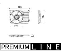 Ventola, raffreddamento motore MAHLE CFF 677 000P per BMW X1 (F48) 2 2015-2021
