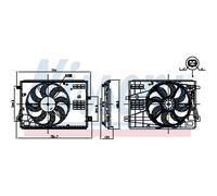 Ventola, raffreddamento motore NISSENS 850007