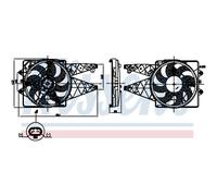 Nissens Ventola raffreddamento motore 850008 per Alfa Romeo Mito, Punto Evo, Grande Punto
