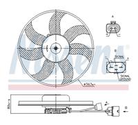 Ventola, raffreddamento motore NISSENS 850020