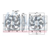 Ventola, raffreddamento motore NISSENS 850039