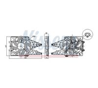 Ventola, raffreddamento motore NISSENS 850047