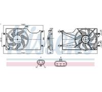 Ventola, raffreddamento motore NISSENS 850098 per OPEL ADAM (M13) 1.4 2014-2019