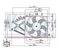 Nissens Ventola raffreddamento motore 85190 per Opel/Chevrolet