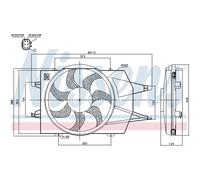 Ventola, raffreddamento motore NISSENS 85342
