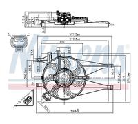 Ventola, raffreddamento motore NISSENS 85435