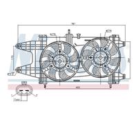 Ventola, raffreddamento motore NISSENS 85481