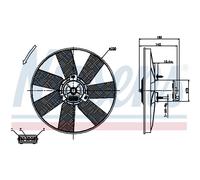Ventola, raffreddamento motore NISSENS 85538