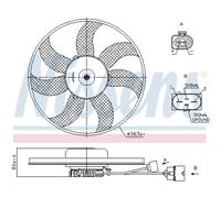 Ventola, raffreddamento motore NISSENS 85678