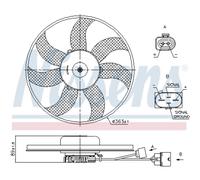 Ventola, raffreddamento motore NISSENS 85699