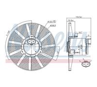 Ventola, raffreddamento motore NISSENS 85720