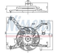 Ventola, raffreddamento motore NISSENS 85751