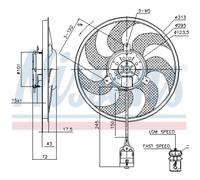 Ventola, raffreddamento motore NISSENS 85754