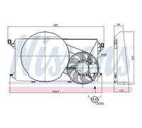 Ventola, raffreddamento motore NISSENS 85825