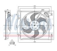 Ventola, raffreddamento motore NISSENS 85868