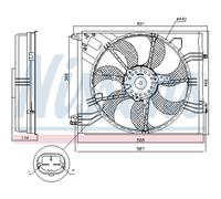 Ventola, raffreddamento motore NISSENS 85948