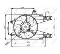 Ventola, raffreddamento motore NRF 47038