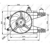 Ventola, raffreddamento motore NRF 47038 per FIAT PUNTO (176_) 1.1 1993-1999
