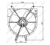 Ventola, raffreddamento motore NRF 47042