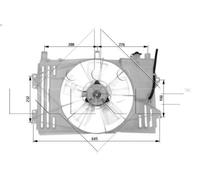 Ventola, raffreddamento motore NRF 47053 per COROLLA (_E12_) 1.4 2001-2007
