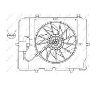 NRF Ventola radiatore 47067 340 W per Mercedes-Benz Classe E/C