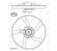 Ventola, raffreddamento motore NRF 47070