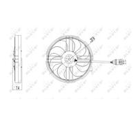 Ventola, raffreddamento motore NRF 47409