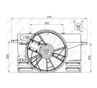 Ventola radiatore Ventola singola 47412 NRF per VOLVO C70 II Cabriolet V50 C30