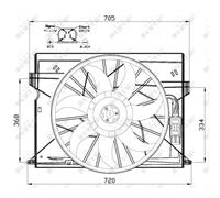 Ventola, raffreddamento motore NRF 47444