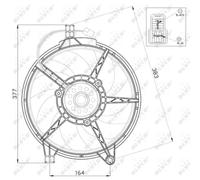 Ventola, raffreddamento motore NRF 47445