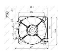 Ventola radiatore Ventola singola 47449 NRF per CHEVROLET DAEWOO