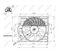 Ventola, raffreddamento motore NRF 47481