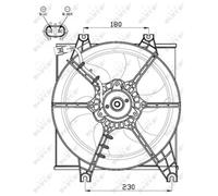 Ventola, raffreddamento motore NRF 47546