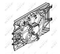 Ventola radiatore Ventola singola 47594 NRF per FIAT 500L