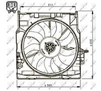 Ventola, raffreddamento motore NRF 47734