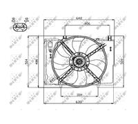 Ventola, raffreddamento motore NRF 47741