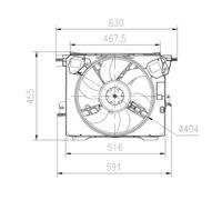 Ventola, raffreddamento motore NRF 47899