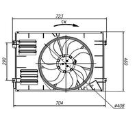 Ventola, raffreddamento motore NRF 47925 per AUDI A3 (8P1) 1.2 2010-2012